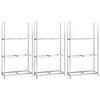 vidaXL 3-Layer Tire Racks 3 pcs Silver 110x40x200 cm Steel