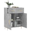 vidaXL Sideboard Concrete Grey 69.5x34x90 cm Engineered Wood