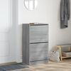 vidaXL Shoe Cabinet with 2 Flip-Drawers Grey Sonoma 60x42x108 cm