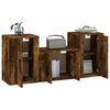 vidaXL 3 Piece TV Cabinet Set Smoked Oak Engineered Wood