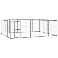 vidaXL Outdoor Dog Kennel Steel 24.2 m²