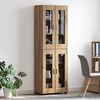 vidaXL Highboard FLORIN Artisan Oak 60 x 35 x 182 cm Engineered Wood