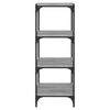 vidaXL Book Cabinet Grey Sonoma 40x33x100 cm Engineered Wood and Steel