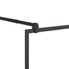 vidaXL Walk-in Shower Wall with Shelf Black 90x195 cm ESG Glass&Aluminium