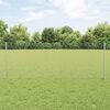 vidaXL Fence with Post Silver 0.8 x 25 m Steel