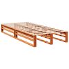 vidaXL Bookcase Bed without Mattress Wax Brown 90x200cm Solid Wood Pine