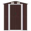 vidaXL Garden Shed Dark Brown 192x440x223 cm Galvanised Steel