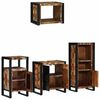 vidaXL Bathroom Furniture Set with Drawer 4 pcs Solid Reclaim Wood