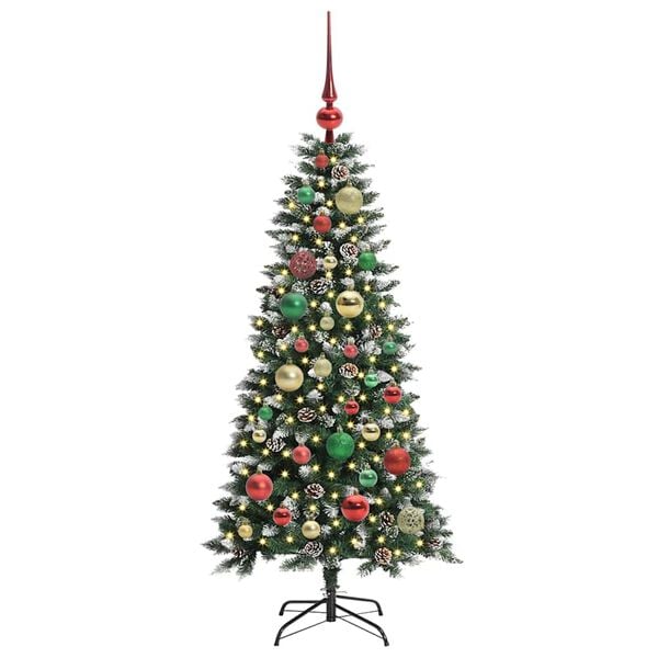 vidaXL Artificial Christmas Tree with 150 LEDs with Stand Green 120 cm