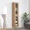 vidaXL Highboard 2 pcs Artisan Oak Glass