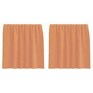 vidaXL Voile Curtains with Rod Pockets 2 pcs Terracotta
