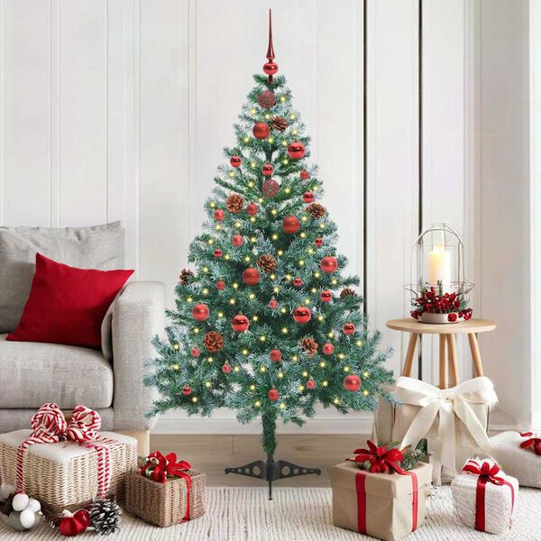 vidaXL Artificial Christmas Tree with Stand Green 150 cm PVC and Steel