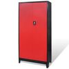 vidaXL Tool Cabinet with Tool Chest Steel 90x40x180 cm Red and Black