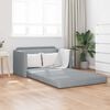 vidaXL 2-Seater Folding Sofa Bed Light Grey 124 x 71 x 78 cm Fabric