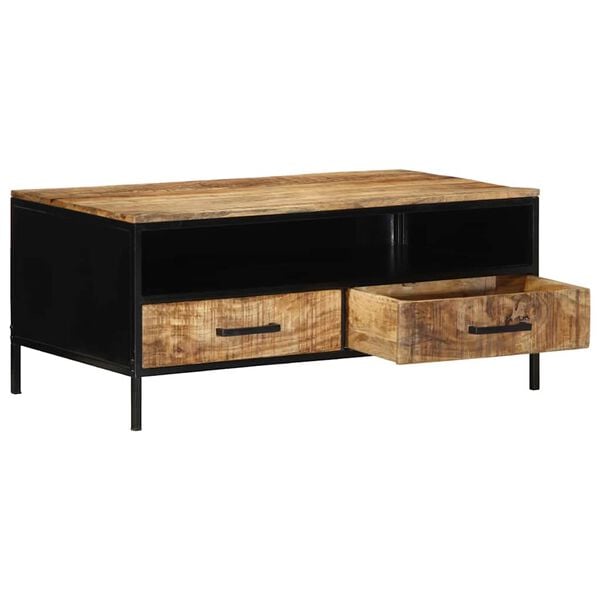 vidaXL Coffee Table Brown 90 x 50 x 40 cm Solid Mango Wood and Metal