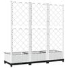 vidaXL Garden Planter with Trellis White 120x40x121.5 cm PP