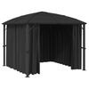 vidaXL Gazebo with Curtains 300x300x265 cm Anthracite
