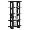 vidaXL Book Cabinet/Room Divider Black 80x30x160 cm Engineered Wood