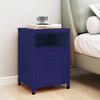 vidaXL Nightstand Navy Blue 35x35x51 cm Steel