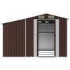 vidaXL Garden Shed Brown 277x279x179 cm Galvanised Steel