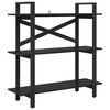 vidaXL Bookshelf Black Oak 100 x 33.5 x 102 cm Engineered Wood