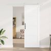 vidaXL Sliding Door White 83 x 232 cm Solid Pine Wood