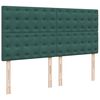 vidaXL Box Spring Bed with Mattress Dark Green 200x200 cm Velvet