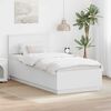 vidaXL Bed Frame with Headboard White 90 x 200 cm Engineered Wood