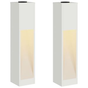 vidaXL Solar Led Pathway Light 2 pcs Warm White 18 x 18 x 80 cm
