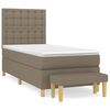 vidaXL Box Spring Bed with Mattress Taupe 90x190 cm Fabric