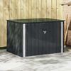 vidaXL Garden Storage Box Black 151.5 x 107 x 100 cm Steel