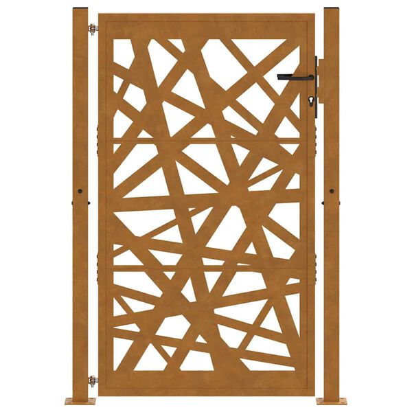 vidaXL Garden Gate 100x150 cm Weathering Steel Light Design