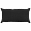vidaXL Sofa Pillows 2 pcs Black 80 x 40 cm Fabric