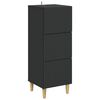 vidaXL Drawer Cabinet Black 33 x 34.5 x 90 cm Engineered Wood