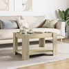 vidaXL Coffee Table with LED Sonoma Oak 73x53x45 cm Engineered Wood