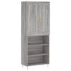 vidaXL Highboard Grey Sonoma 69.5x34x180 cm Engineered Wood