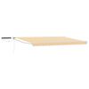 vidaXL Electric Retractable Awning Yellow and White 4.5 x 3 m