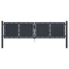 vidaXL Garden Gate Steel 300x75 cm Anthracite