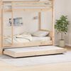 vidaXL Bed Frame Brown 90 x 190 cm Solid Pine wood