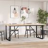 vidaXL Dining Table O-Frame 200x100x75.5 cm Solid Wood Pine and Steel