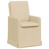 vidaXL Dining Chairs 2 pcs Cream 57 x 67 x 98 cm Fabric