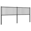 vidaXL Metal Replace Headboard Black 193 cm