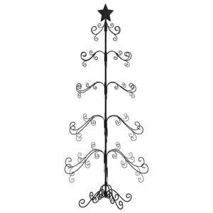 vidaXL Metal Christmas Tree for Decoration Black 150 cm