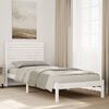 vidaXL Extra Long Bed Frame without Mattress White 90x220 cm Solid Wood