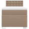 vidaXL Box Spring Bed with Mattress Cappuccino 90x190 cm Faux Leather