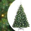 vidaXL Artificial Christmas Tree with 300 LEDs Green 180 cm PE and PVC