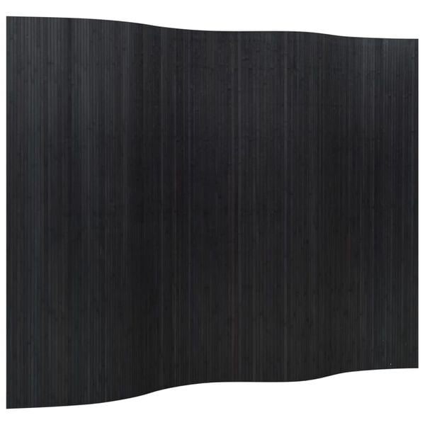 vidaXL Room Divider Black Width 250 cm Height 165 cm Bamboo