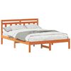 vidaXL Bed Frame Brown 135 x 190 cm Solid Pine Wood