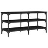 vidaXL Shoe Bench Black 100x38,5x49 cm Engineered Wood
