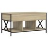 vidaXL Coffee Table Sonoma Oak 100x55x50 cm Engineered Wood and Metal